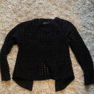 NWOT Black SUPER SOFT sweater - see through - sz S - very thick